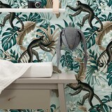 Children's wallpaper Cheeky Monkey Meadows, green, washable Children's wallpaper Cheeky Monkey Meadows, green, washable