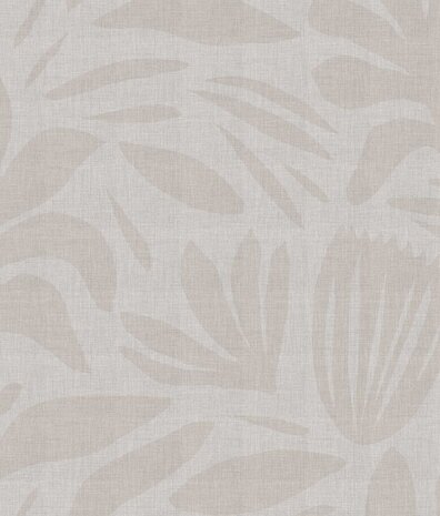 Graphic wallpaper Japandi Chic, greige, washable