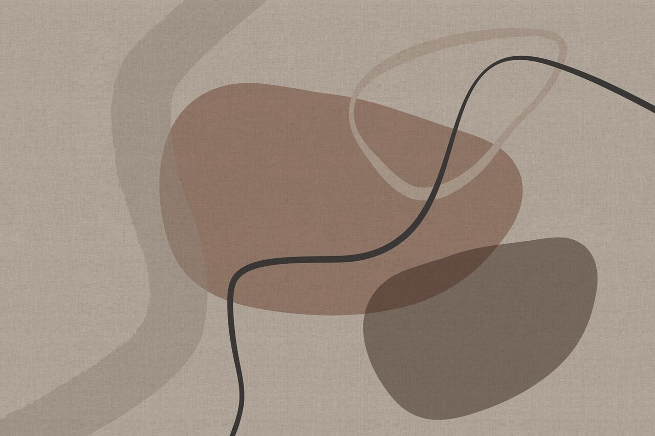 Grafische Tapete Abstract Naturals, braun, waschbar Grafische Tapete Abstract Naturals, braun, waschbar