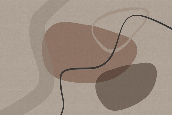 Grafische Tapete Abstract Naturals, braun, waschbar Grafische Tapete Abstract Naturals, braun, waschbar