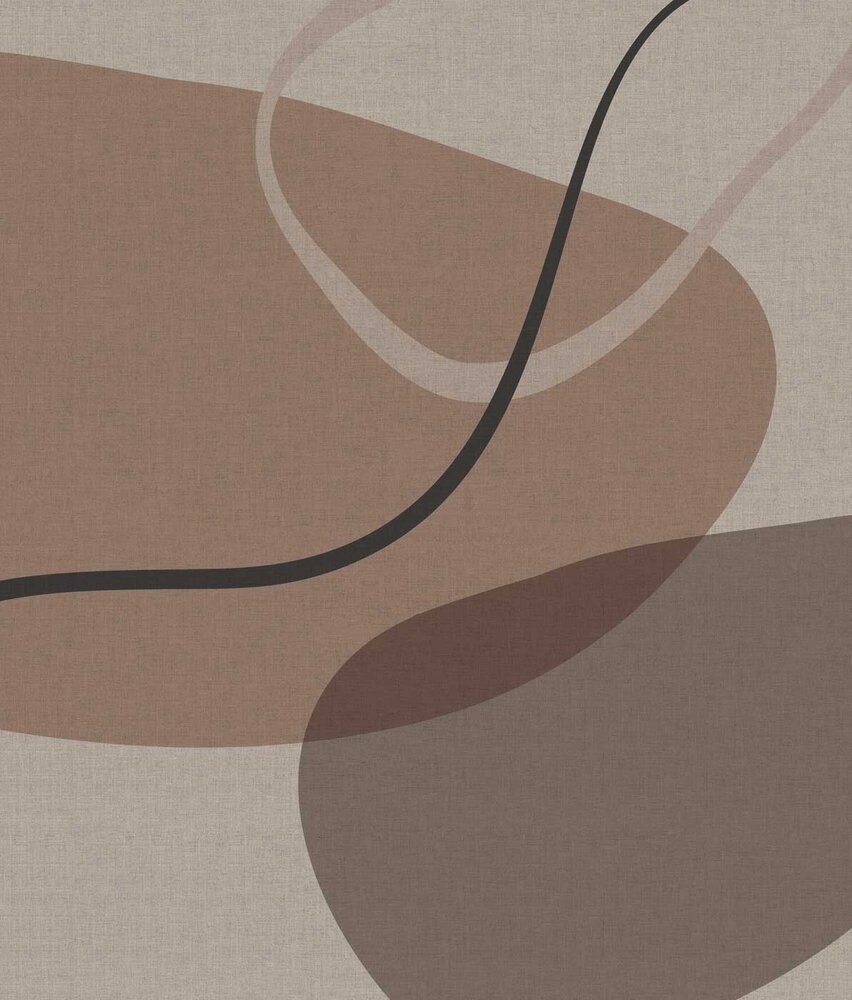 Graphic wallpaper Abstract Naturals, brown, washable Graphic wallpaper Abstract Naturals, brown, washable