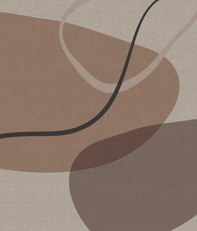 Graphic wallpaper Abstract Naturals, brown, washable Graphic wallpaper Abstract Naturals, brown, washable