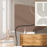 Grafische Tapete Abstract Naturals, braun, waschbar Grafische Tapete Abstract Naturals, braun, waschbar