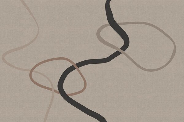 Grafisch behang Abstract Naturals, beige, afwasbaar Grafisch behang Abstract Naturals, beige, afwasbaar