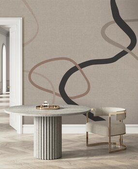 Grafisch behang Abstract Naturals, beige, afwasbaar Grafisch behang Abstract Naturals, beige, afwasbaar