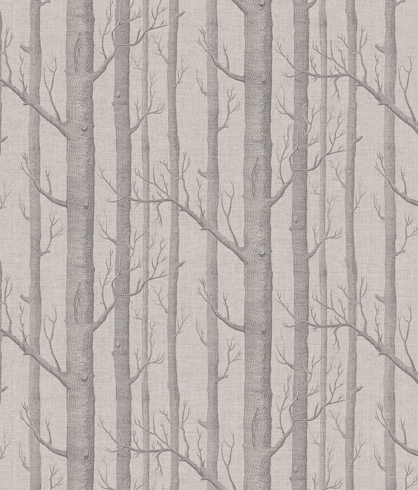 Behang Graphic Woodland Charm, beige, afwasbaar