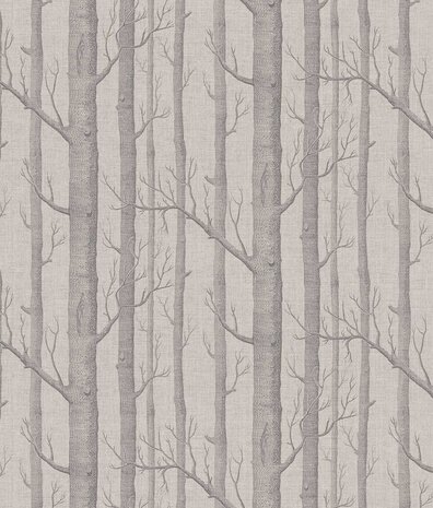 Behang Graphic Woodland Charm, beige, afwasbaar