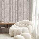 Behang Graphic Woodland Charm, beige, afwasbaar Behang Graphic Woodland Charm, beige, afwasbaar