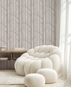 Behang Graphic Woodland Charm, beige, afwasbaar Behang Graphic Woodland Charm, beige, afwasbaar