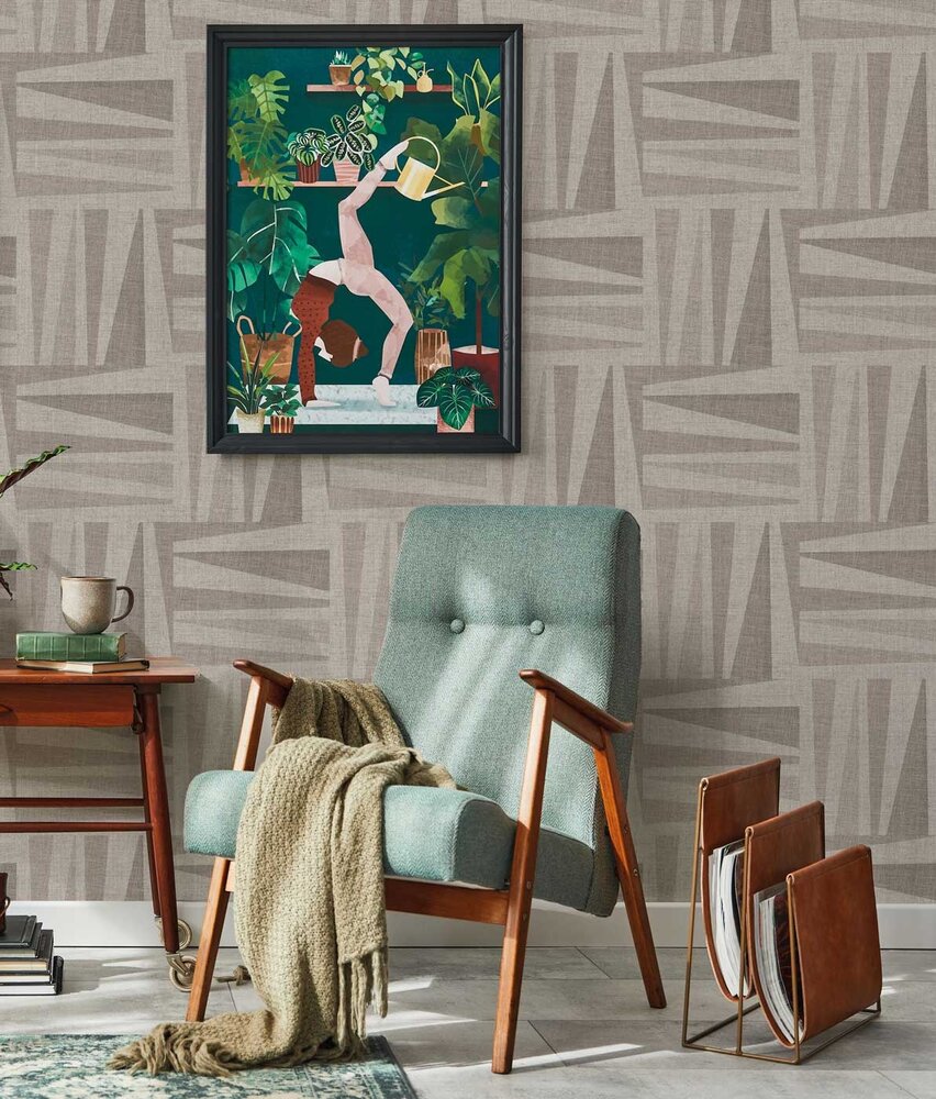 Grafische Tapete Earthy Elegance, beige, waschbar Grafische Tapete Earthy Elegance, beige, waschbar