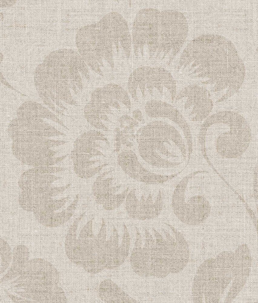 Bloemen behang Vintage Flowers, beige, afwasbaar Bloemen behang Vintage Flowers, beige, afwasbaar