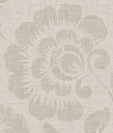 Bloemen behang Vintage Flowers, beige, afwasbaar Bloemen behang Vintage Flowers, beige, afwasbaar