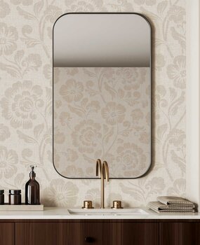 Bloemen behang Vintage Flowers, beige, afwasbaar Bloemen behang Vintage Flowers, beige, afwasbaar