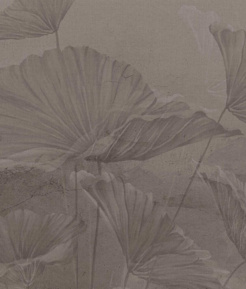 Floral wallpaper Stoneflower Essence, brown, washable Floral wallpaper Stoneflower Essence, brown, washable
