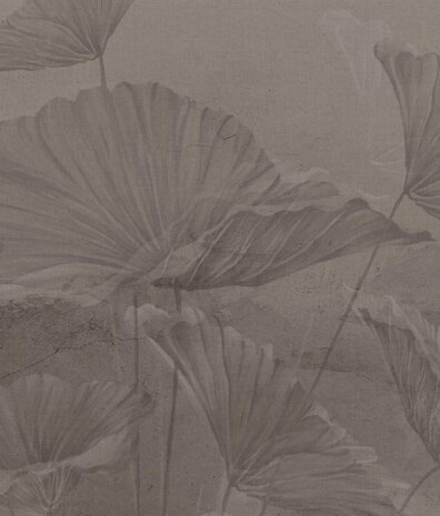 Floral wallpaper Stoneflower Essence, brown, washable Floral wallpaper Stoneflower Essence, brown, washable