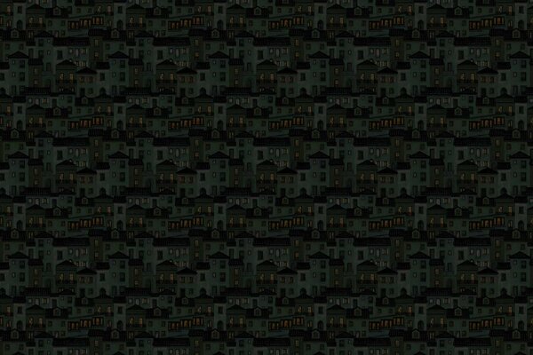 Abstract behang Lisbon Nightscape, zwart, afwasbaar Abstract behang Lisbon Nightscape, zwart, afwasbaar