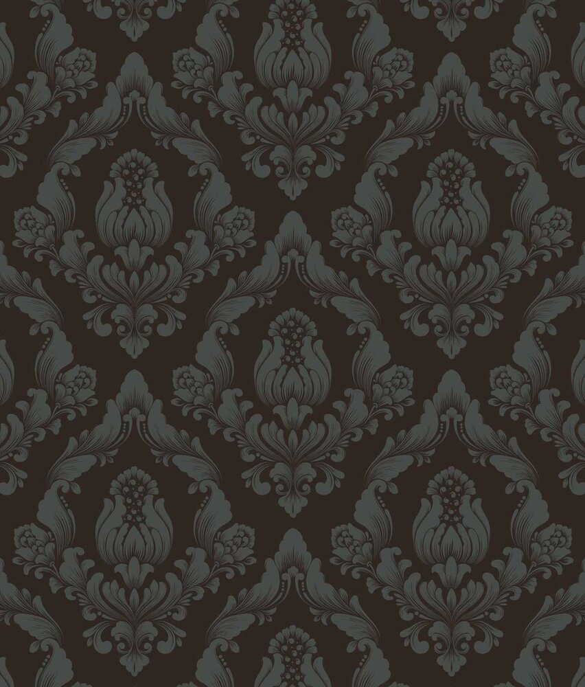 Classic floral wallpaper Exotic Elegance, brown, washable Classic floral wallpaper Exotic Elegance, brown, washable