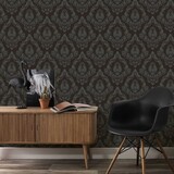 Klassische Blumentapete Exotic Elegance, braun, waschbar Klassische Blumentapete Exotic Elegance, braun, waschbar