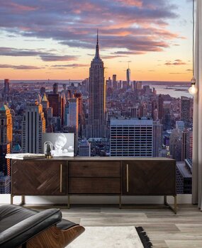 Fotobehang New York, Iconic Manhattan Charm, afwasbaar Fotobehang New York, Iconic Manhattan Charm, afwasbaar