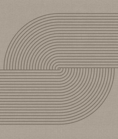 Retro-Tapete Midcentury Centerpiece, Sand, waschbar