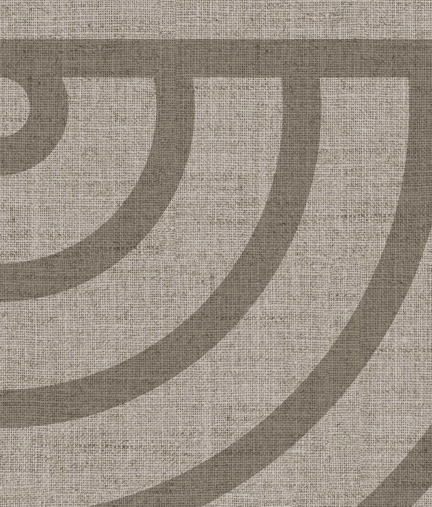 Retro wallpaper Midcentury Centerpiece, sand, washable