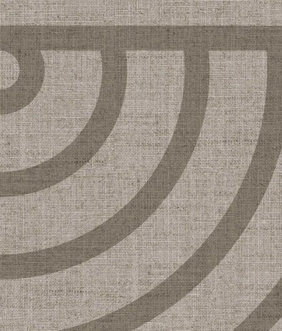 Retro behang Midcentury Centerpiece, zand, afwasbaar Retro behang Midcentury Centerpiece, zand, afwasbaar