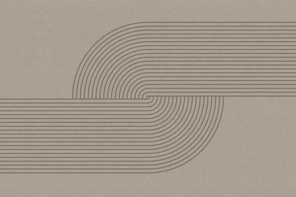 Retro-Tapete Midcentury Centerpiece, Sand, waschbar