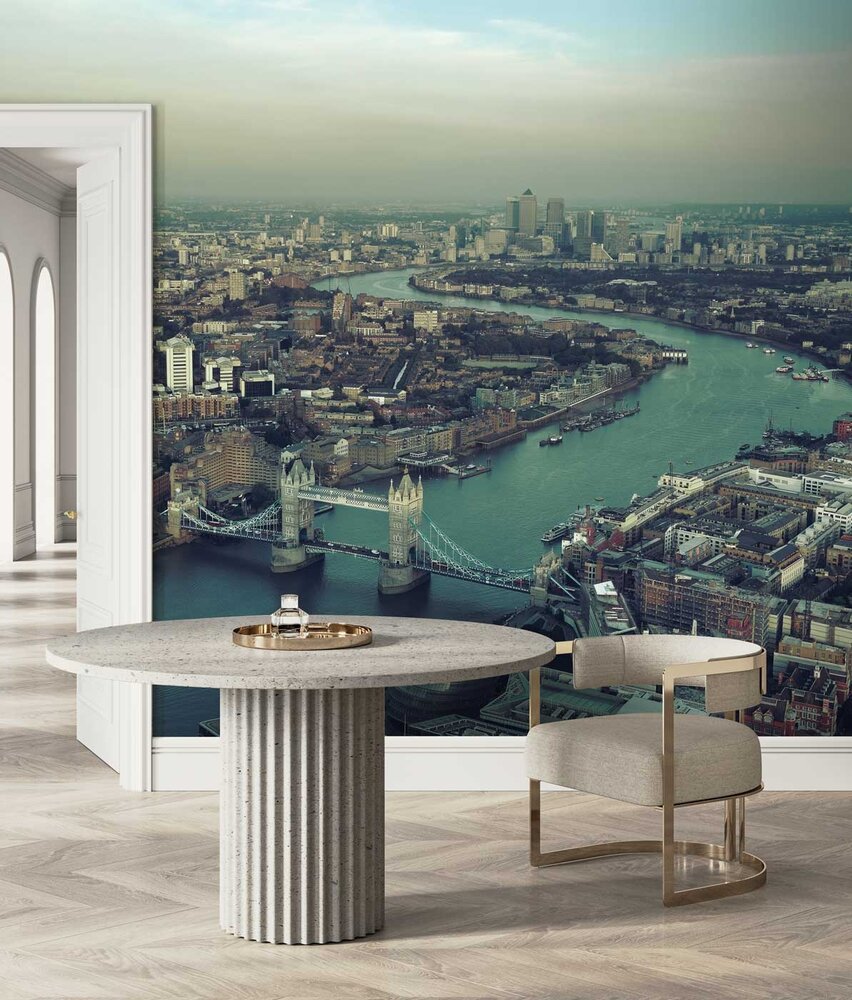 City wallpaper London River View, washable