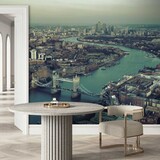 Steden behang London River View, afwasbaar Steden behang London River View, afwasbaar