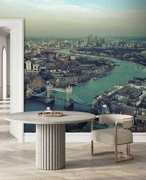 Steden behang London River View, afwasbaar Steden behang London River View, afwasbaar