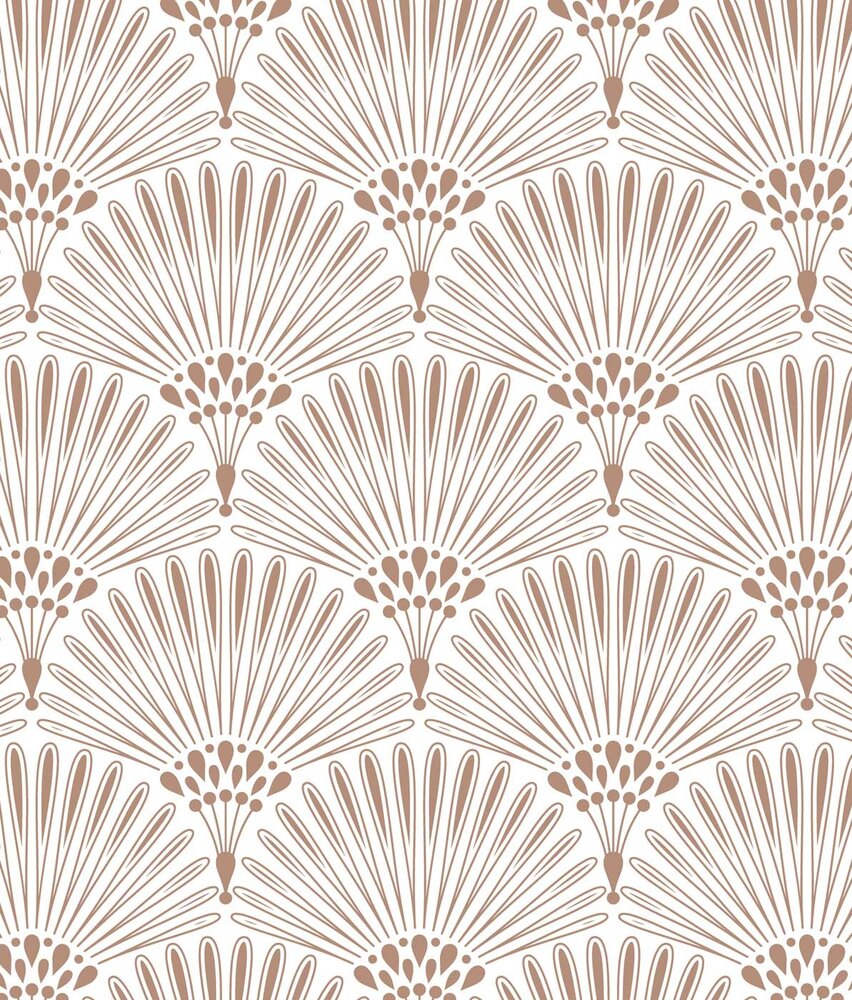 Retro-Tapete Deco Blossom, beige, waschbar Retro-Tapete Deco Blossom, beige, waschbar