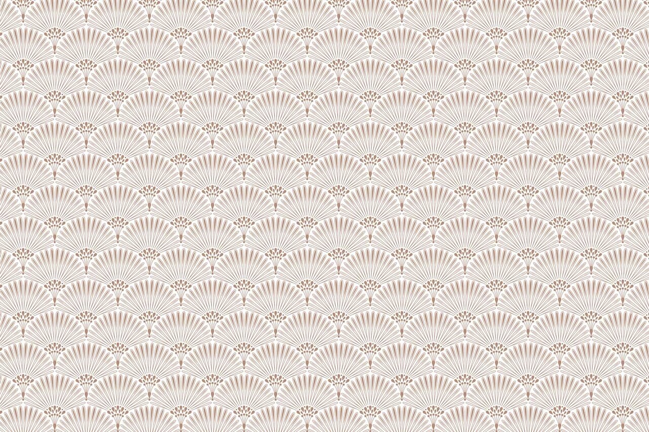 Retro-Tapete Deco Blossom, beige, waschbar Retro-Tapete Deco Blossom, beige, waschbar