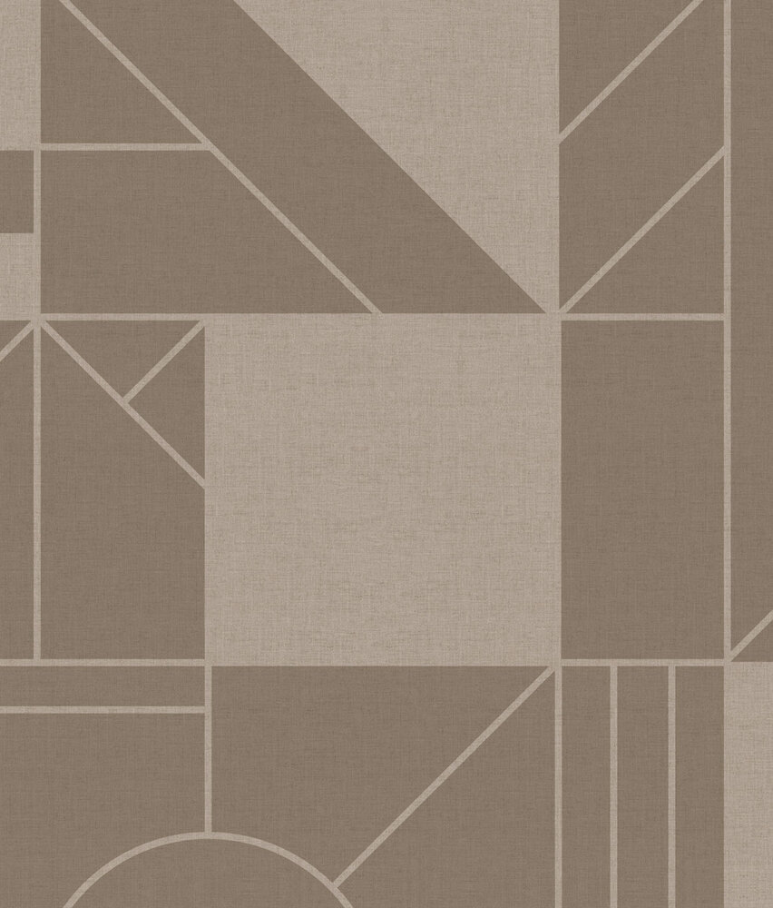 Grafische Tapete Cubical Retro, braun, waschbar Grafische Tapete Cubical Retro, braun, waschbar