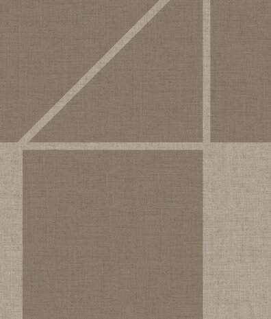 Graphic wallpaper Cubical Retro, brown, washable Graphic wallpaper Cubical Retro, brown, washable