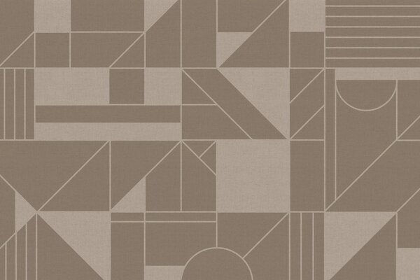 Graphic wallpaper Cubical Retro, brown, washable Graphic wallpaper Cubical Retro, brown, washable