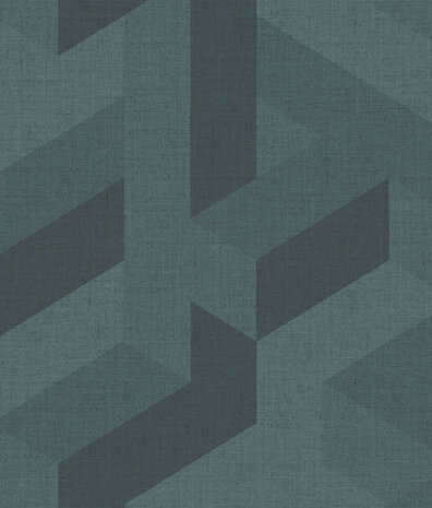 Abstract behang Amazing Maze, blauw, afwasbaar Abstract behang Amazing Maze, blauw, afwasbaar