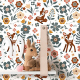 Kinderbehang Vintage Deer Delight, afwasbaar Kinderbehang Vintage Deer Delight, afwasbaar