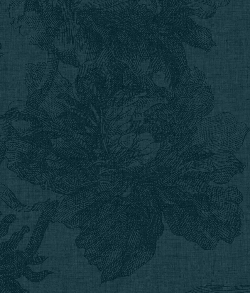 Blumentapete Old Blossom, blau, waschbar Blumentapete Old Blossom, blau, waschbar