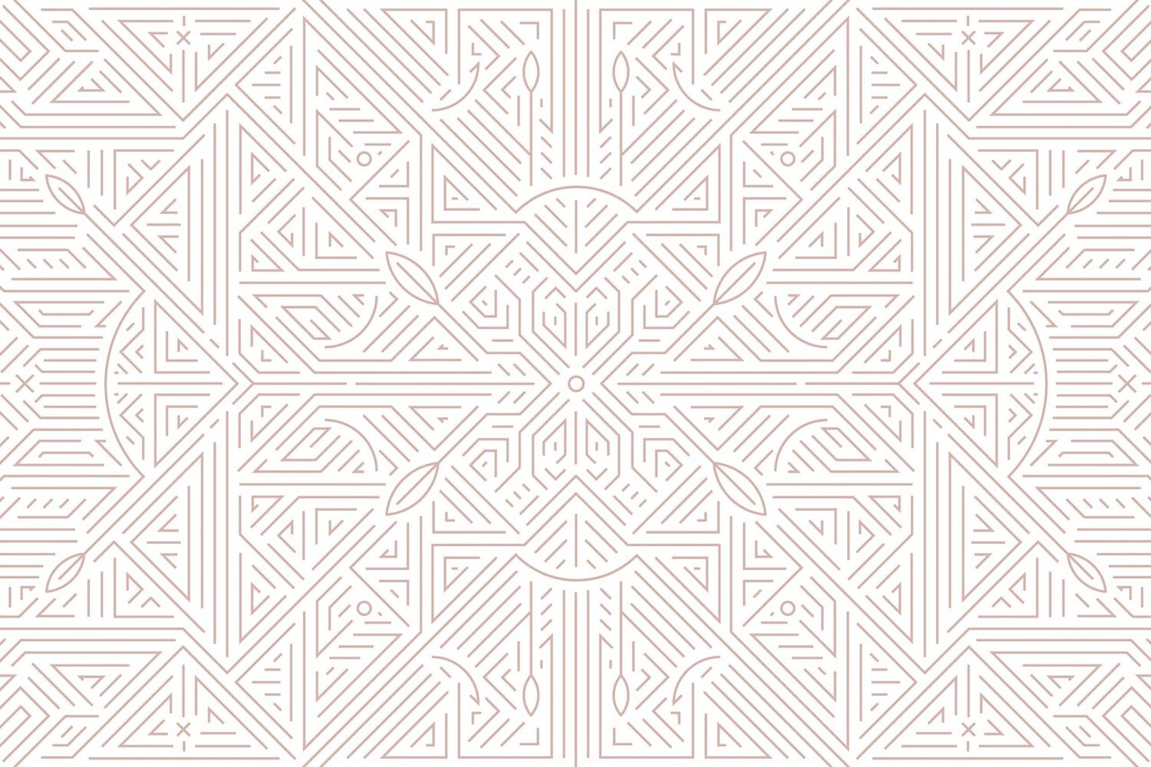 Grafisch behang Ethnic Chique, wit, afwasbaar