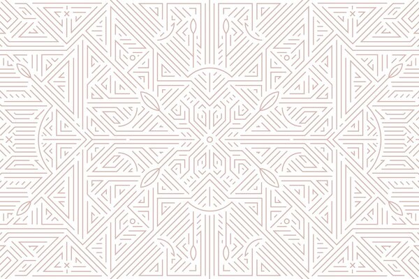 Grafisch behang Ethnic Chique, wit, afwasbaar