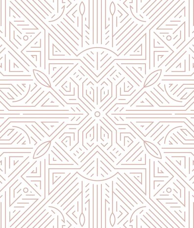 Grafische Tapete Ethnic Chic, weiß, waschbar Grafische Tapete Ethnic Chic, weiß, waschbar