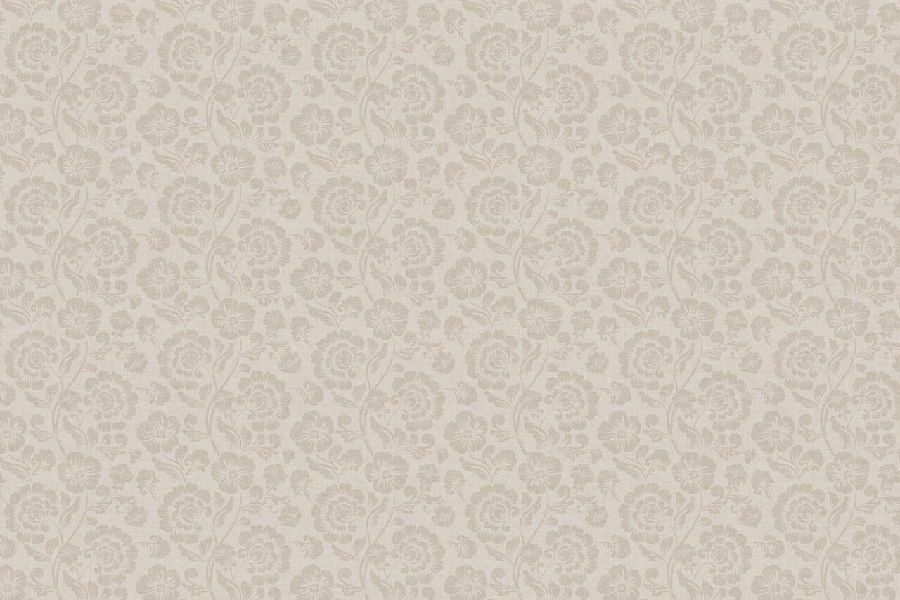 Bloemen behang Vintage Flowers, beige, afwasbaar Bloemen behang Vintage Flowers, beige, afwasbaar