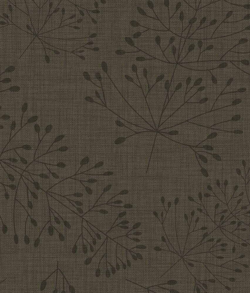 Klassiek behang Delicate Twigs, bruin, afwasbaar