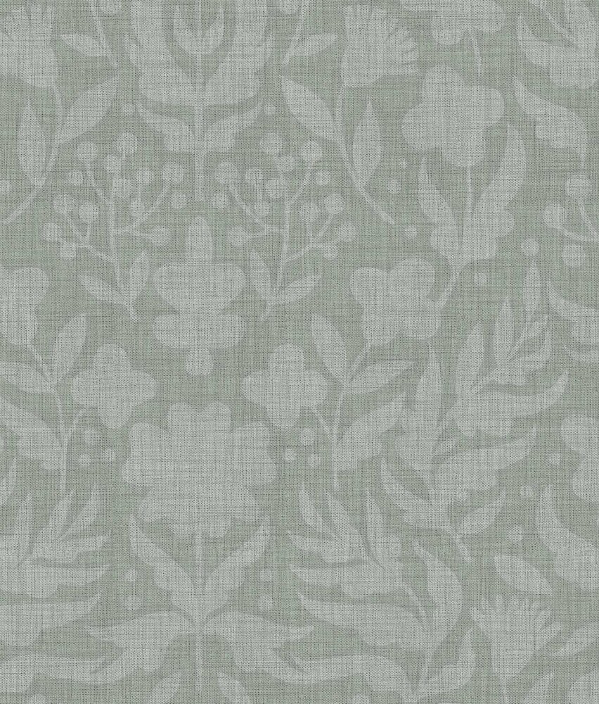 Bloemen behang Flower Dreams, groen, afwasbaar Bloemen behang Flower Dreams, groen, afwasbaar