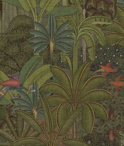 Palm wallpaper Palm Haven Retreat, green, washable Palm wallpaper Palm Haven Retreat, green, washable