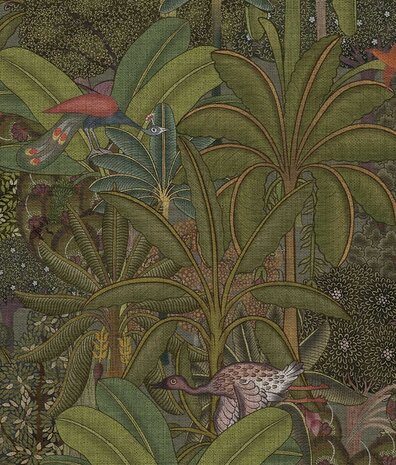 Palm wallpaper Palm Haven Retreat, green, washable Palm wallpaper Palm Haven Retreat, green, washable