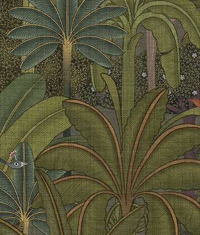 Palm wallpaper Palm Haven Retreat, green, washable Palm wallpaper Palm Haven Retreat, green, washable