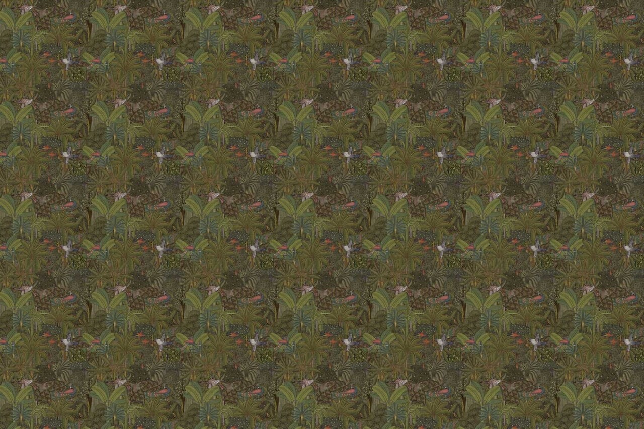 Palm wallpaper Palm Haven Retreat, green, washable Palm wallpaper Palm Haven Retreat, green, washable