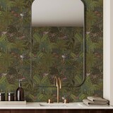 Palm wallpaper Palm Haven Retreat, green, washable Palm wallpaper Palm Haven Retreat, green, washable