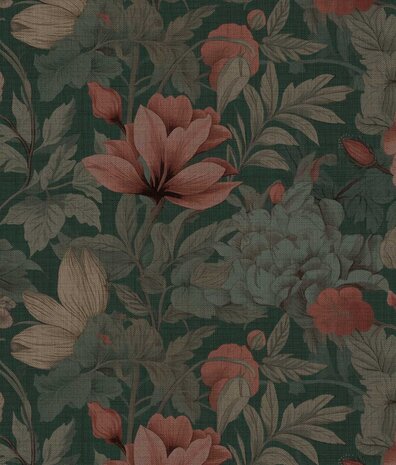 Floral wallpaper Vintage Floral Elegance, washable